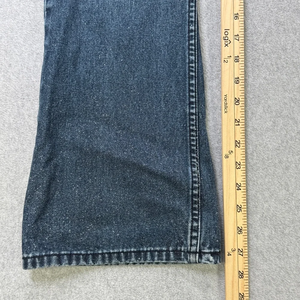 GAP Kids Flare Jeans 14 Regular Blue Denim‎ Glitter Hem Y2K Style